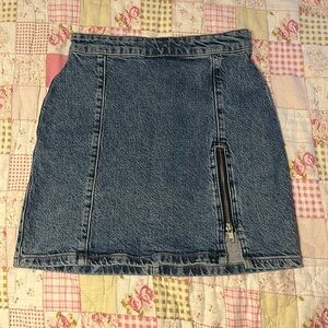 Free People denim mini skirt